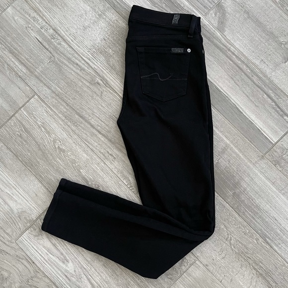 7 For All Mankind Denim - 7 For All Mankind Black The Skinny Jeans